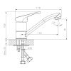 Смеситель DECOROOM DR21 DR21012 на раковину хром