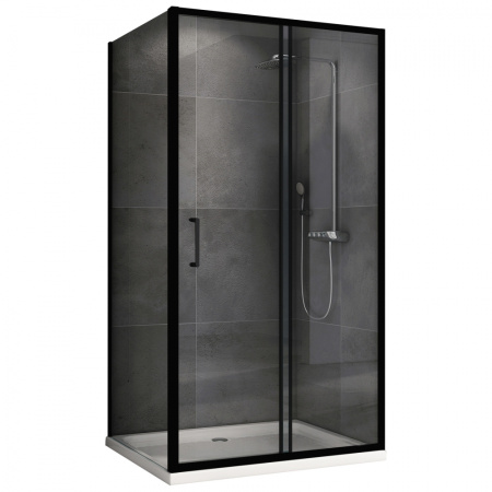 Душевой уголок Abber Schwarzer Diamant AG30110B5-S60B5 60х110 стекло прозрачное профиль черный
