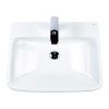 Раковина из сантехнического фарфора Bond Cube S10-600 60х50 встраиваемая цвет белый 1 отверстие под смеситель
