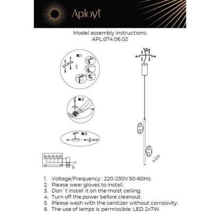 Светильник подвесной Aployt Tereze (Терезе) APL.074.06.02