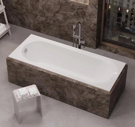 Ванна акриловая Alba Spa BALINE ВПР0010000100 150х70 пристенная прямоугольная без ножек