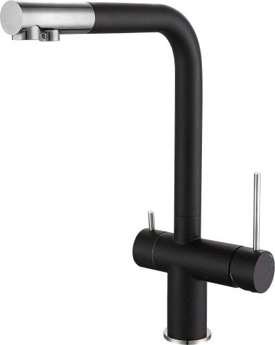 Смеситель для кухни Rivelato 1523513 nero cromo на мойку черный/хром - фото 2