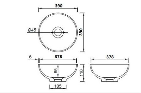 Раковина из искусственного камня Armadi Art NeoArt/Monaco/Vallessi Avantgarde 879-39 40х40 накладная цвет белый без отверстий под смеситель