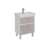 Тумба под раковину LeMark Combi LM03C70T-Beton 60х40 напольная цвет серый/белый