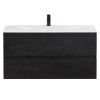 Тумба под раковину Cezares MOLVENO MOLVENO-100-2C-SO-NR 100х50 подвесная цвет черный