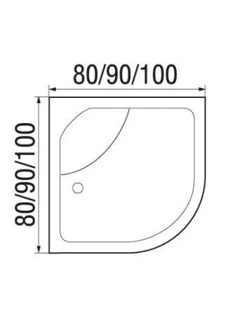 Душевая кабина River NARA LIGHT 10000001686 80х80 четверть круга с крышей ориентация универсальная