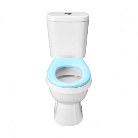 Унитаз-компакт напольный с бачком Santek Каспер 1WH501846 белый/голубой с сиденьем каскадный смыв