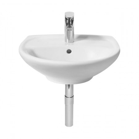 Раковина из сантехнического фарфора Jika Lyra 8142700001049 50х40 подвесная цвет белый 1 отверстие под смеситель