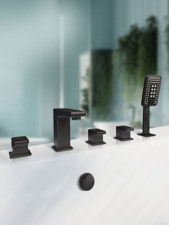 Смеситель для ванны AltroBagno Lamberto AltroBagnoLamberto020106MB встраиваемый в стену черный