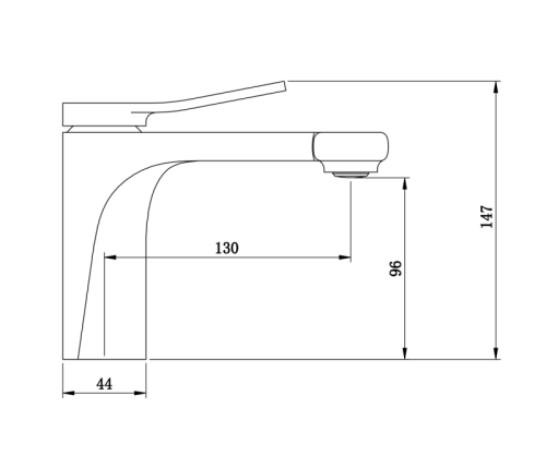 Смеситель Bronze de Luxe Element EL02XGB на раковину золото - фото 3