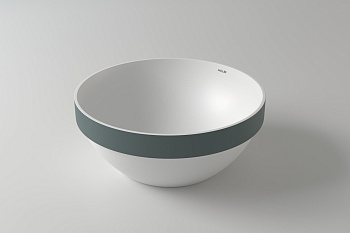 Раковина из искусственного камня Holbi CAPELLA 1.02.021.11.2 42х42 полувстраиваемая цвет белый матовый