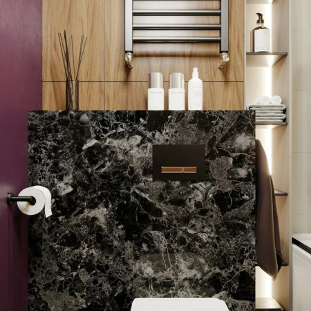 Клавиша смыва механическая Lavinia Boho RelFix 38050702 цвет черный глянцевый/темное дерево