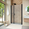 Душевая дверь Vegas-Glass EP-F-2 NOVO EP-F-2 NOVO 140 02М Moru R 140х189 стекло рифленое профиль черный матовый