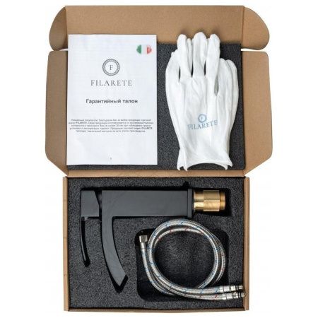 Смеситель Filarete Waterfall FL5010BL на раковину черный