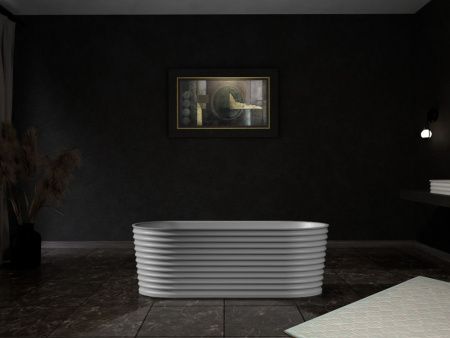 Ванна из искусственного камня Abber Stein AS9650 170х80 отдельностоящая овальная с ножками