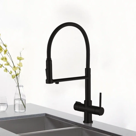 Смеситель для кухни Rose R758H на мойку черный
