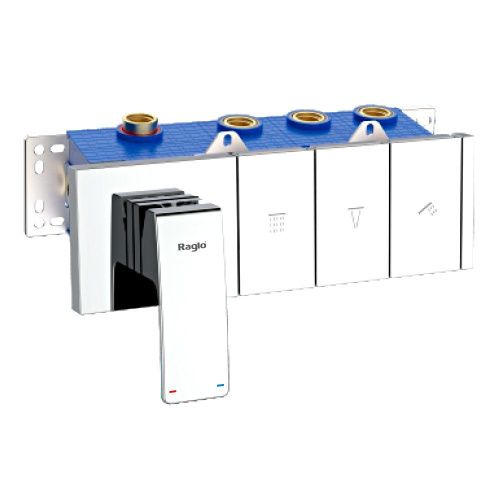 Смеситель для ванны и душа Raglo R02 R02.273 встраиваемый в стену хром - фото 2