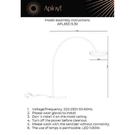 Торшер Aployt Leonn (Леонн) APL.653.15.30
