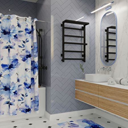 Полотенцесушитель электрический Indigo Forte LEFPF80-50PBRRt 55х80 черный