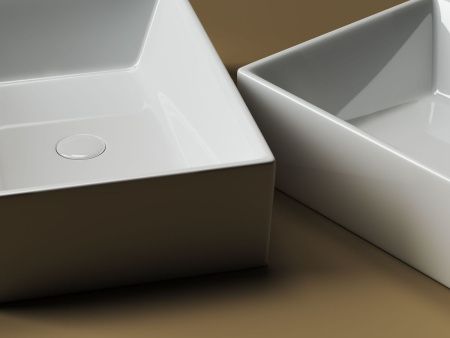 Раковина из сантехнического фарфора Ceramica Nova ELEMENT CN5012 60х40 накладная цвет белый 1 отверстие под смеситель