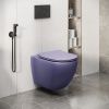 Унитаз подвесной Grossman Color GR-4411LIMS фиолетовый с сиденьем безободковый каскадный смыв