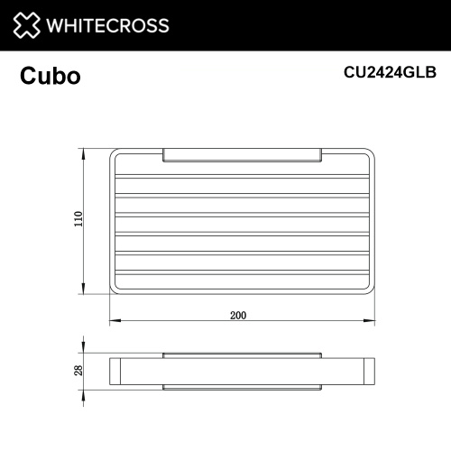 Мыльница Whitecross Cubo gold brushed CU2424GLB - фото 2