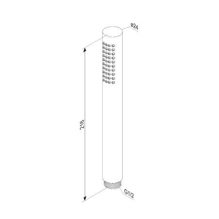 Душевая лейка Damixa Scandinavian Pure 936020300 цвет черный