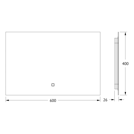 Зеркало в ванную Defesto GLOW DF 2512SH 60х40