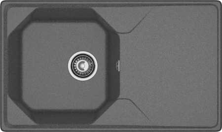 Кухонная мойка Granfest Unique U-840L графит 84х50 цвет графит поверхность матовая