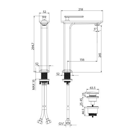 Смеситель LeMark Mista LM6409WG на раковину белый/золото