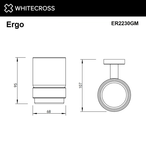 Стакан Whitecross ERGO gunmetal ER2230GM - фото 2