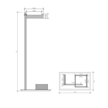 Стойка с аксессуарами для ванной Decor Walther Brick 591300