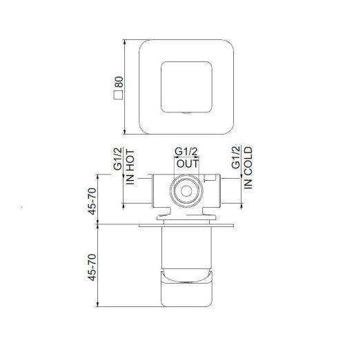 Смеситель для ванны и душа Webert OX880101740 настенный белый - фото 3