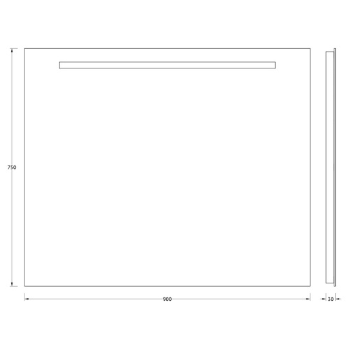 Зеркало со встроенным LED-светильником Evoform Ledline BY 2106 90х75 - фото 2