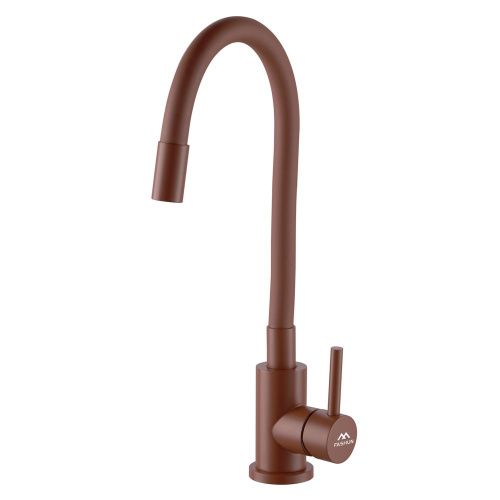 Смеситель для кухни Fashun A54101N-16A на мойку коричневый - фото 2