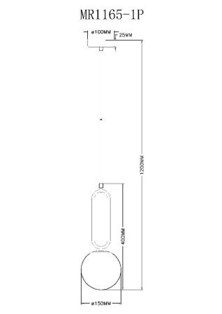 Светильник подвесной Myfar Pierre (Пиерре) MR1165-1P