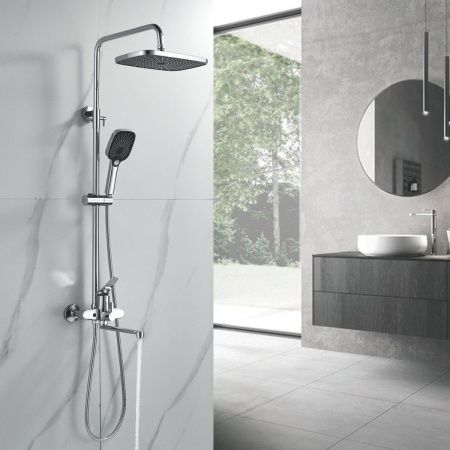 Душевая стойка Shevanik S6236 настенная цвет хром