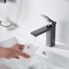 Смеситель Shevanik S4401T на раковину оружейная сталь