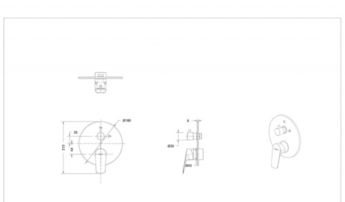 Смеситель для душа Bravat Rhein PB8429564CP-2-ENG встраиваемый в стену хром - фото 2