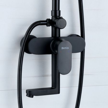 Душевая стойка Bond Cube B01-9488 настенная цвет черный