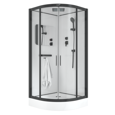 Душевая кабина Cerutti SPA VIVA91B 90х90 четверть круга с крышей ориентация универсальная