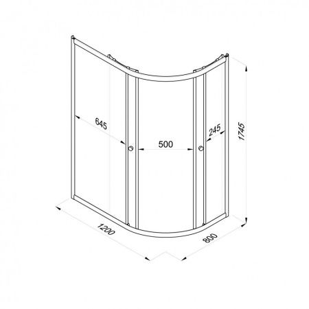 Душевой уголок Тритон Коралл-Лайт Щ0000068953 120х80 стекло с рисунком профиль белый без поддона