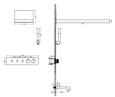 Душевая система Boheme Fusion 131-2-G встраиваемая цвет золото с термостатом