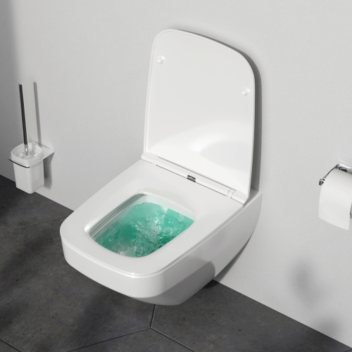 Унитаз подвесной Am.Pm Inspire V2.0 C50A1700SC белый глянцевый с сиденьем микролифт безободковый каскадный смыв - фото 3