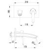 Смеситель для раковины LeMark Mars LM3526C настенный хром