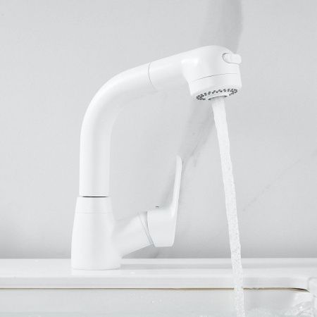 Смеситель Raffine F291C на раковину белый