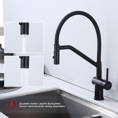 Смеситель для кухни Raglo R86 R86.41.06 на мойку черный