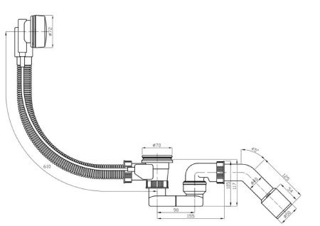 Слив-перелив PlastBrno EVSB141