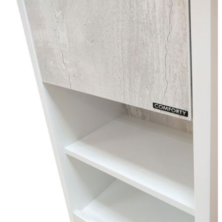 Шкаф-пенал Comforty Женева 00004137139CF 40х160 напольный цвет серый
