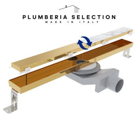 Душевой лоток Plumberia Selection PSL LINEAR PSL60OR 60х5 золото